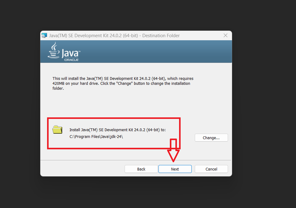 JDK installation process